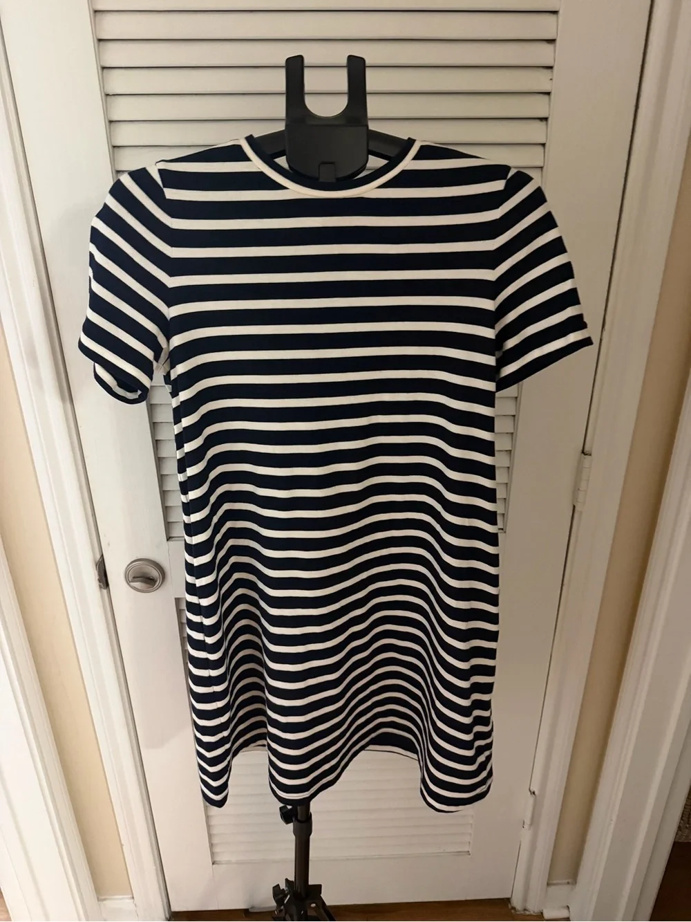 kate spade Navy and White Striped Short-Sleeve Shift Dress